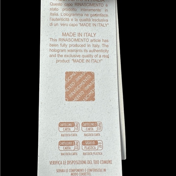 Rinascimento Logo RR T-Shirt, size S, Italian made, NWTS, - Picture 8 of 10